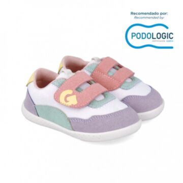 Garvalin barefoot cipele Rejilla Blaco y Lila