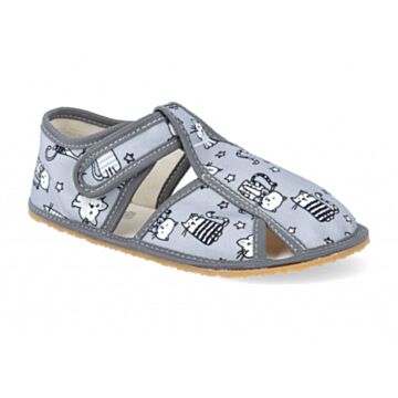 Baby bare shoes papuče Grey Cat