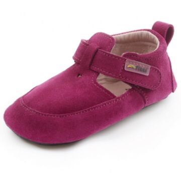 Tikki POUF brušena koža Magenta